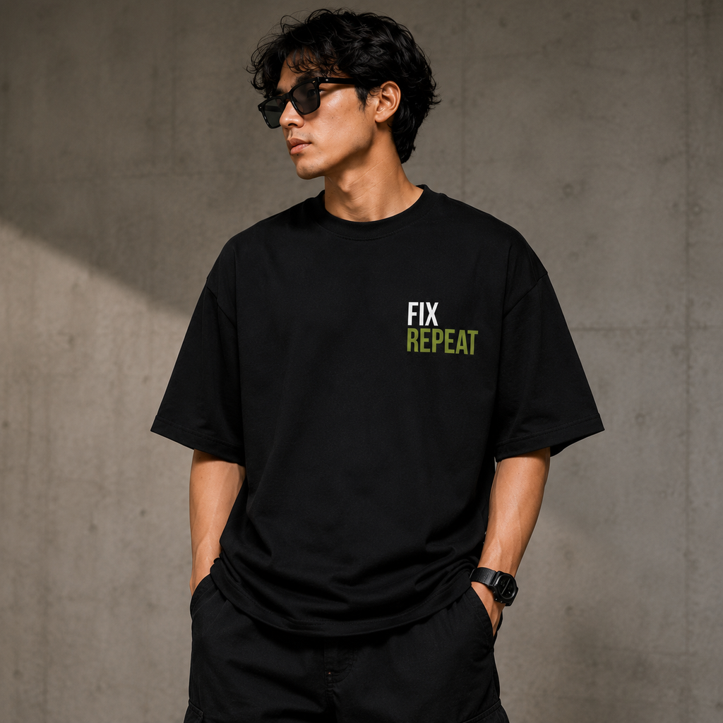 From Bug to Fix | Premium Oversized T-Shirt Black