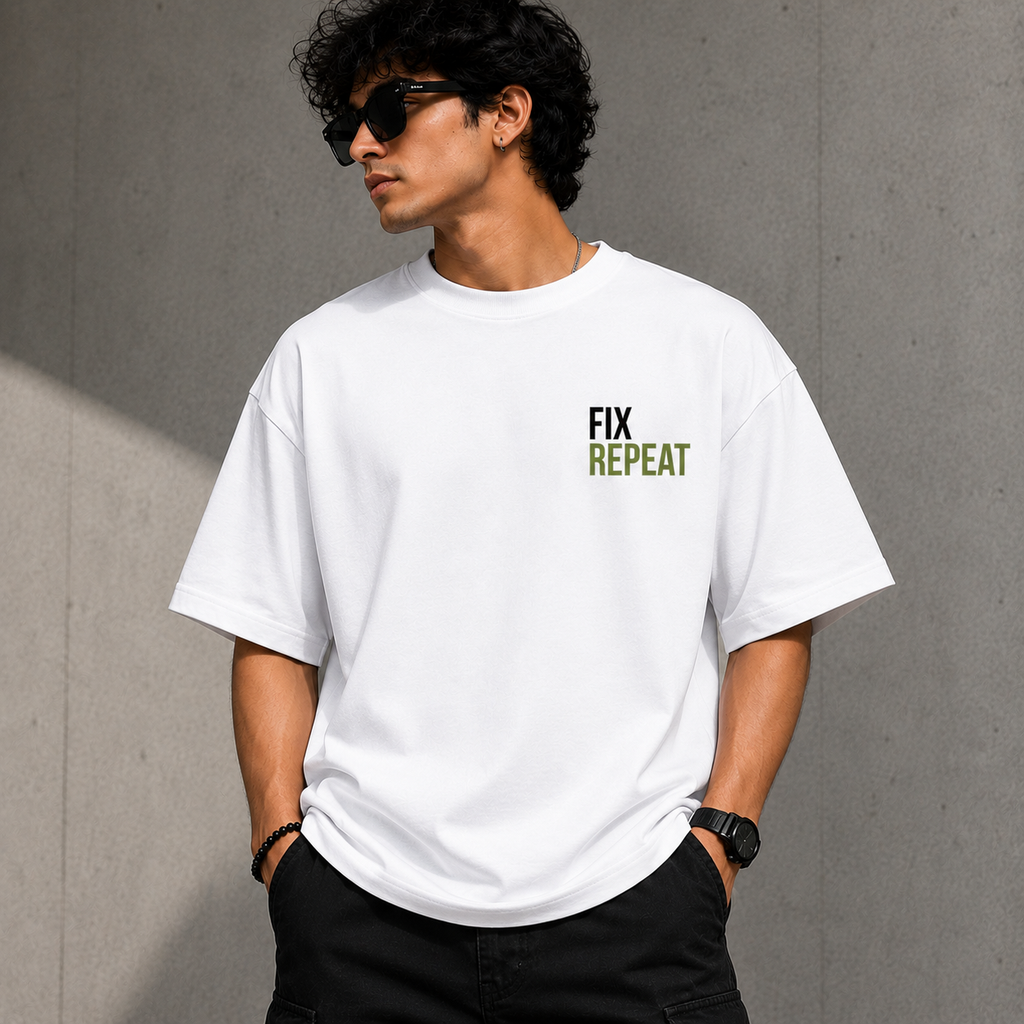 From Bug to Fix | Premium Oversized T-Shirt White